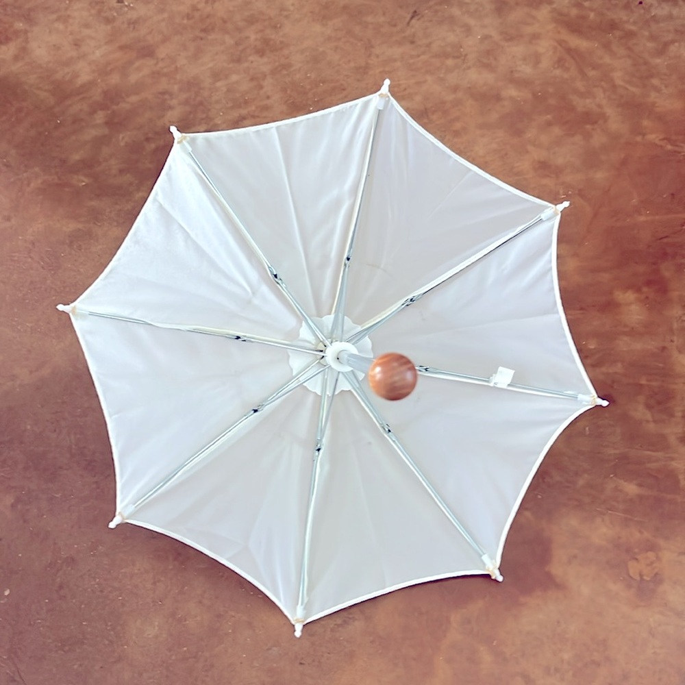 Lot 6 Miniature Parasols Umbrellas Baby Wedding SHOWER Party Favors Doll Accents - Picture 5 of 16